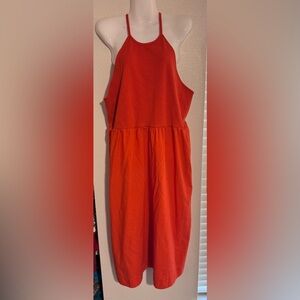 Boden Vibrant Orange Halter Dress Size 20